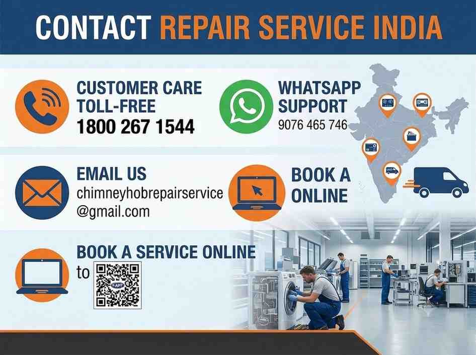 Contact Kaff appliance repair service for chimney hob and cooktop repair across India