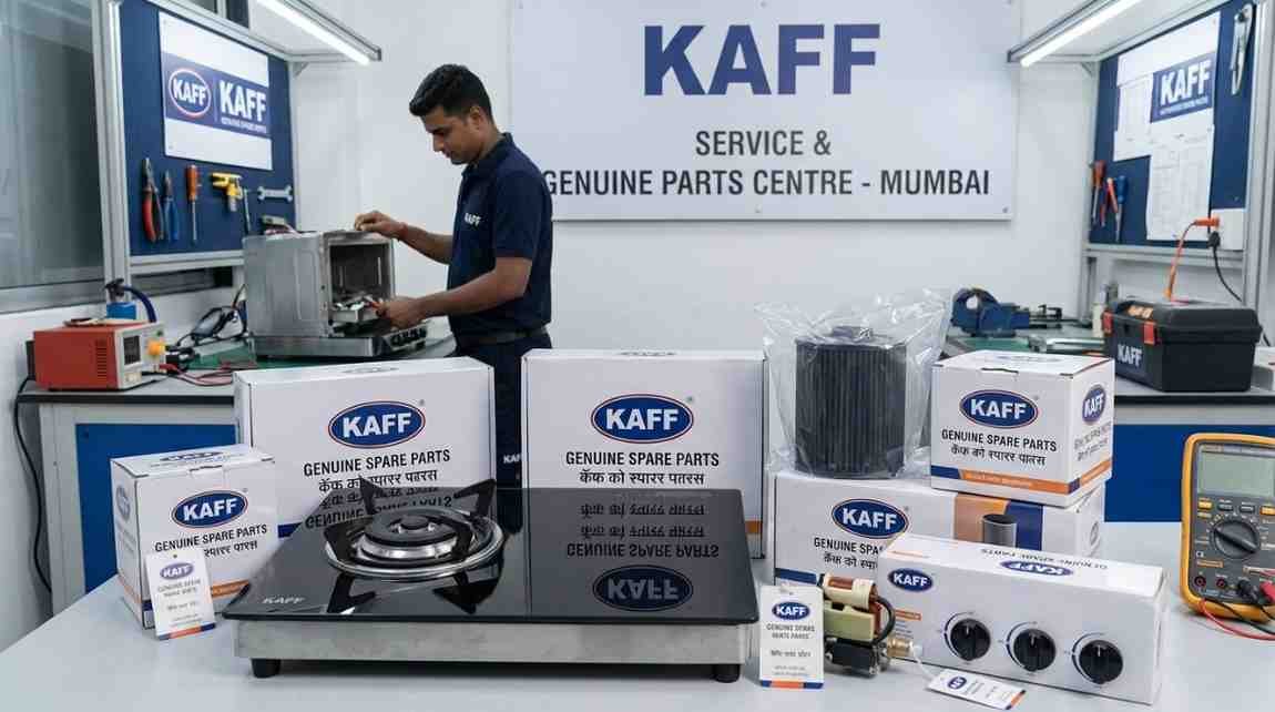 Genuine Kaff spare parts used during hob and chimney repair service