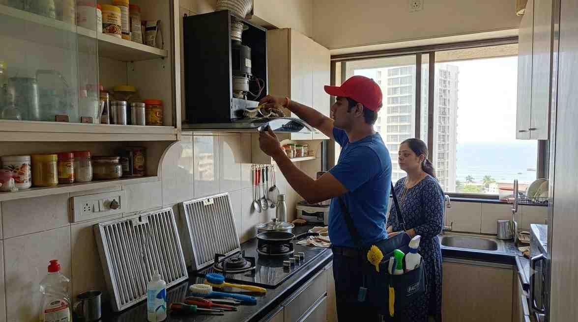 Kaff service centre mumbai Kaff chimney repair service Mumbai — motor suction deep clean and capacitor replacement