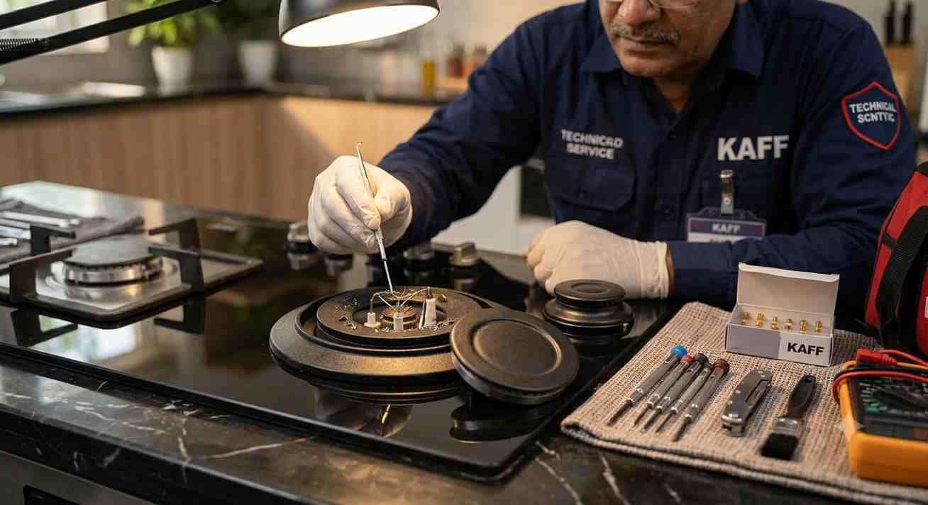 Kaff cooking range burner and ignition repair service by certified technician