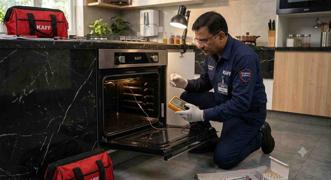 Kaff cooking range oven glass door inspection and replacement service