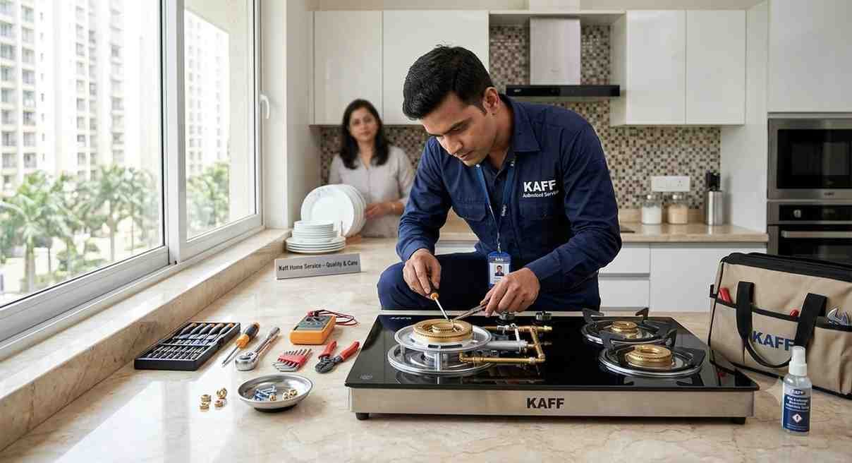 Kaff hob repair service in Navi Mumbai — burner and ignition fix at doorstep