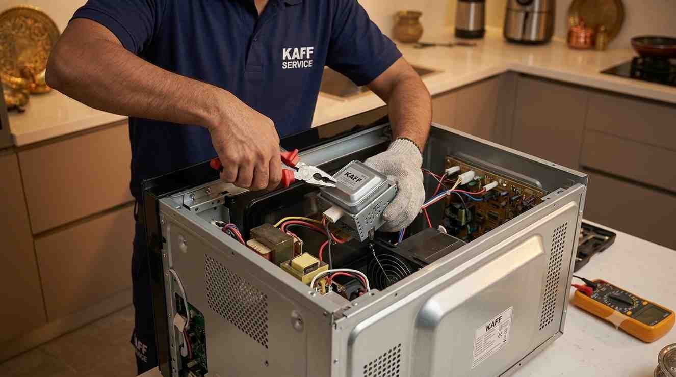 Kaff microwave oven control panel PCB and turntable motor repair service