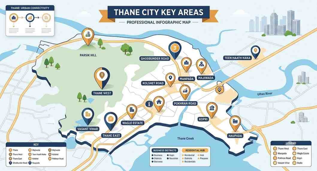 Kaff service centre Thane areas covered map — Thane West East Ghodbunder Manpada Majiwada Wagle Estate