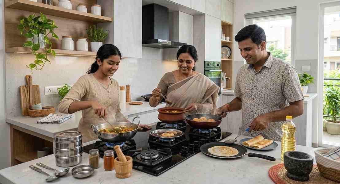 Daily kitchen hob usage in Koramangala and Indiranagar Bangalore apartments