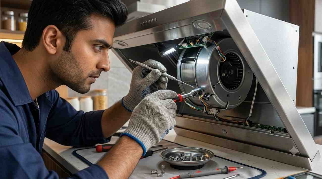 Kaff chimney repair service Lucknow — motor suction and deep filter clean at home