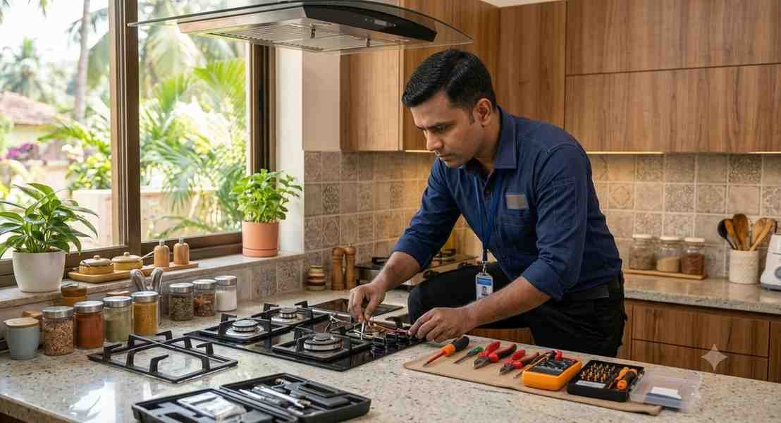 kaff hob repair goa and burner restoration