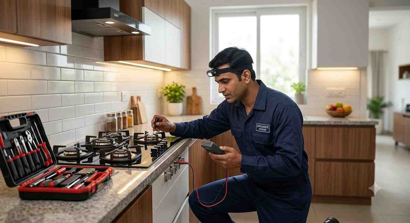 Kaff hob repair Hyderabad — burner ignition and valve fix at customer doorstep