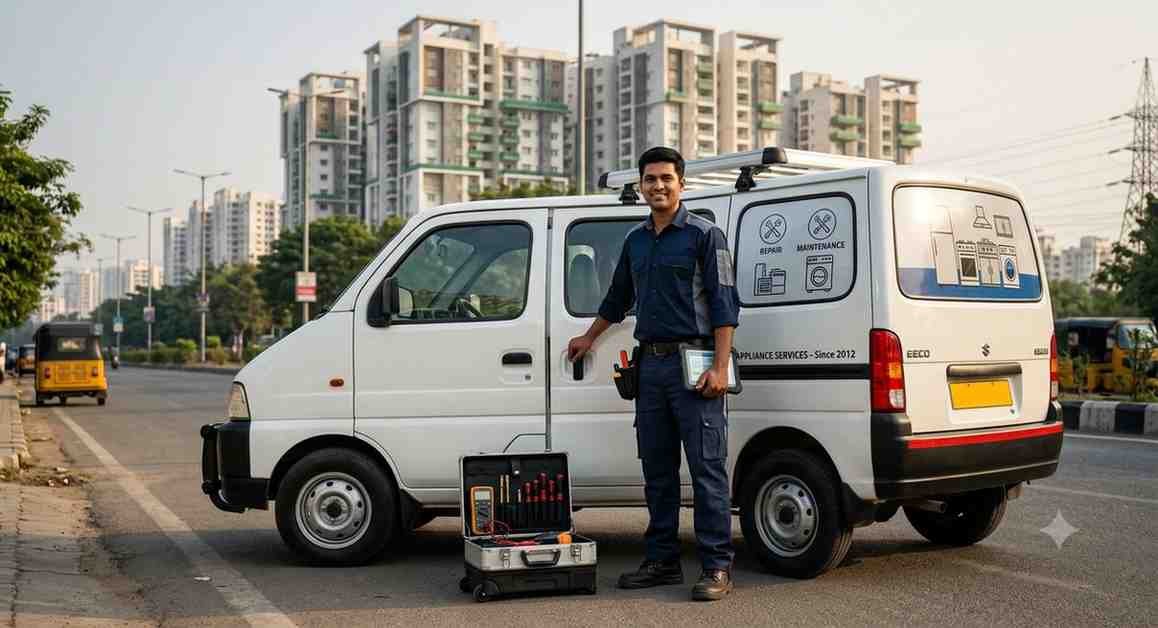 Kaff service centre Hyderabad — technician covering all city areas for kitchen appliance repair