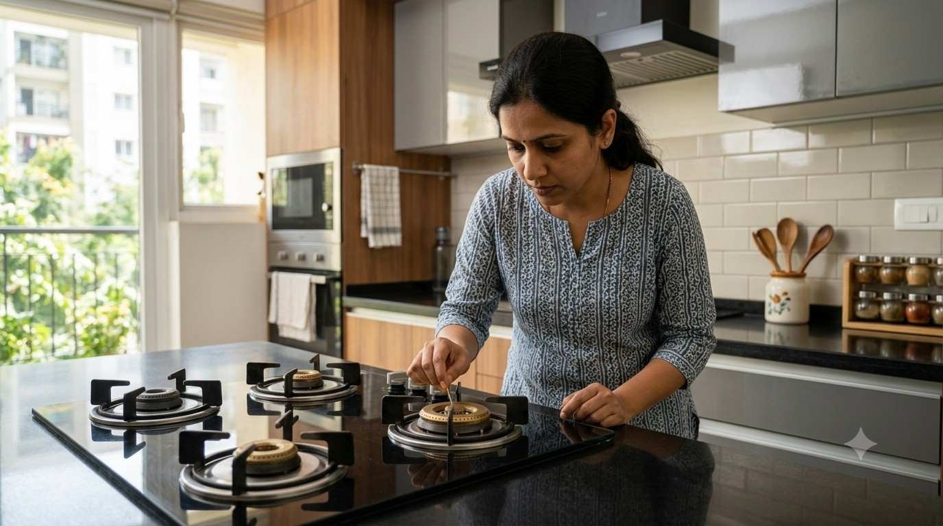 Gas hob not lighting Bangalore kitchen, burner not igniting