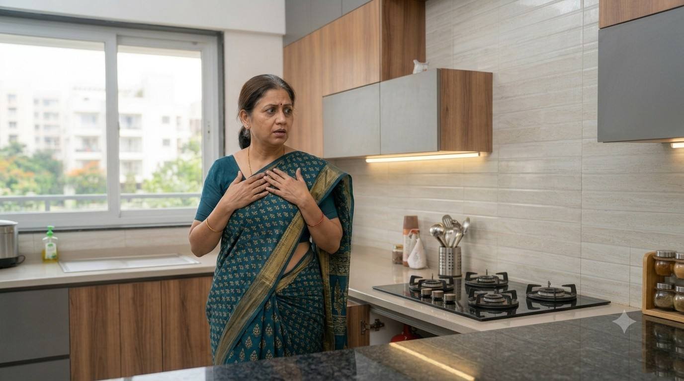 Smell of gas near kitchen hob, a gas leak warning sign in Bangalore